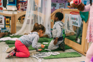 Boy and Girl Playing