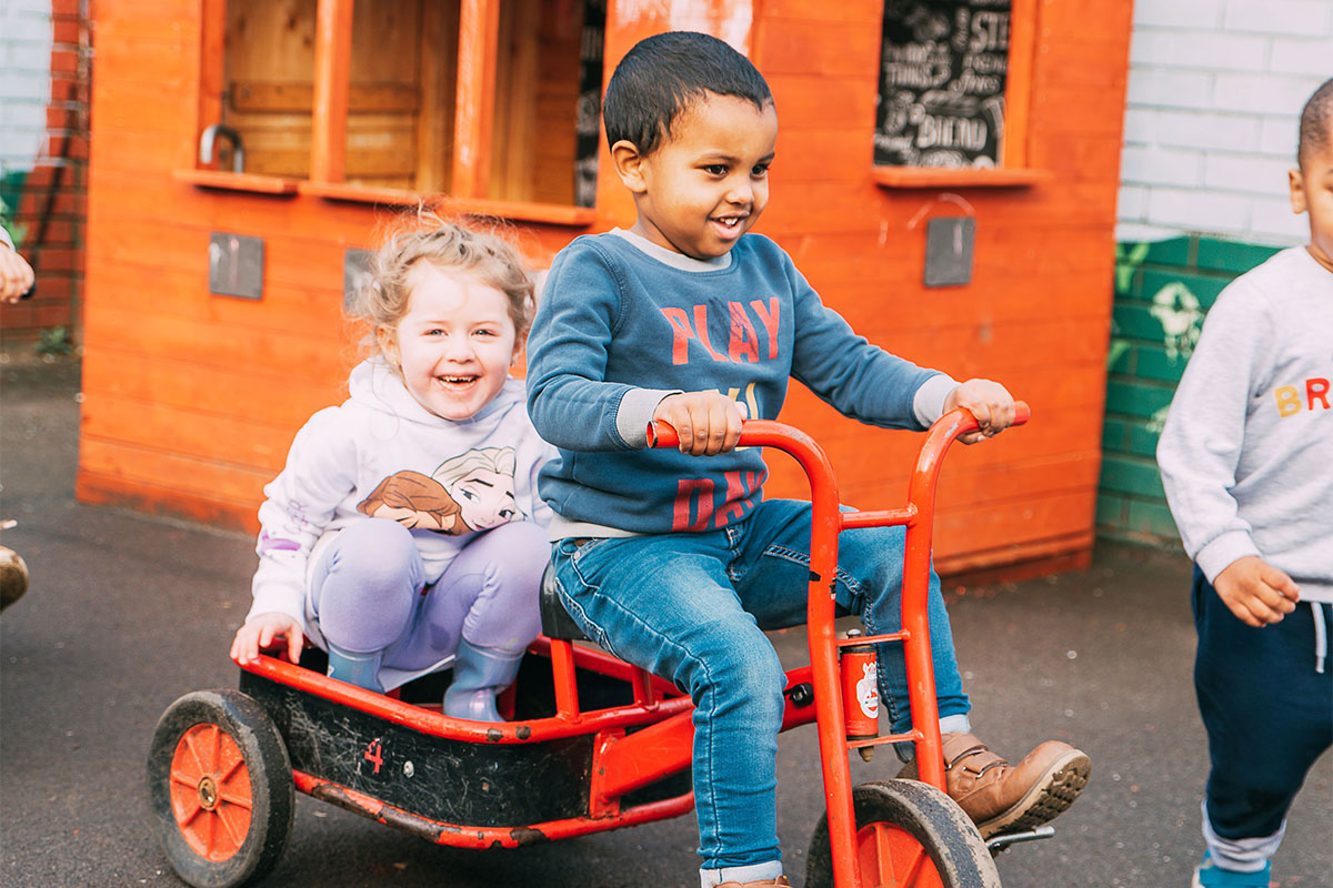 Kids on a Tricycle