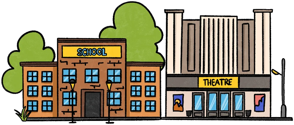 School and theatre buildings